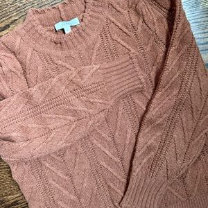 Joie wool-cashmere cable sweater in nutmeg XS